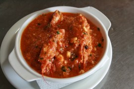 shrimps with cheese in tomato sauce (saganaki)